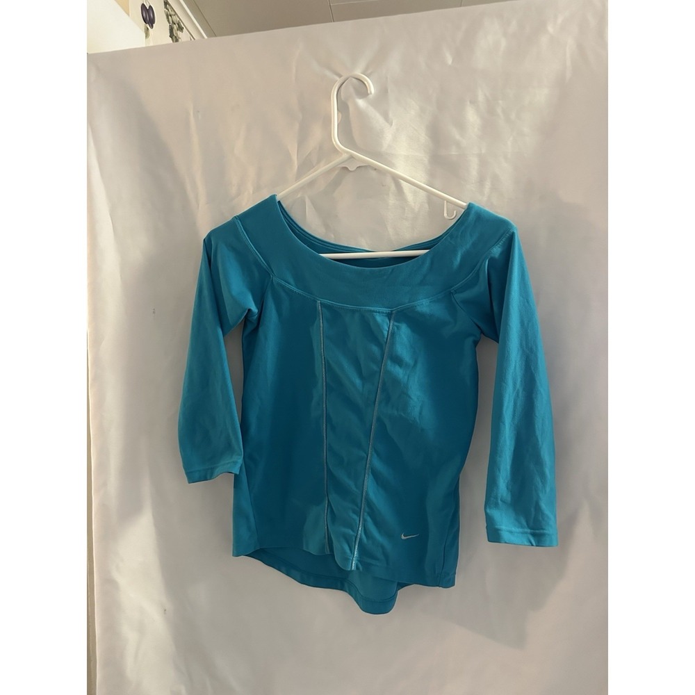 Nike Dri-Fit Women's Shirt/ Top Short Sleeve Blue XS